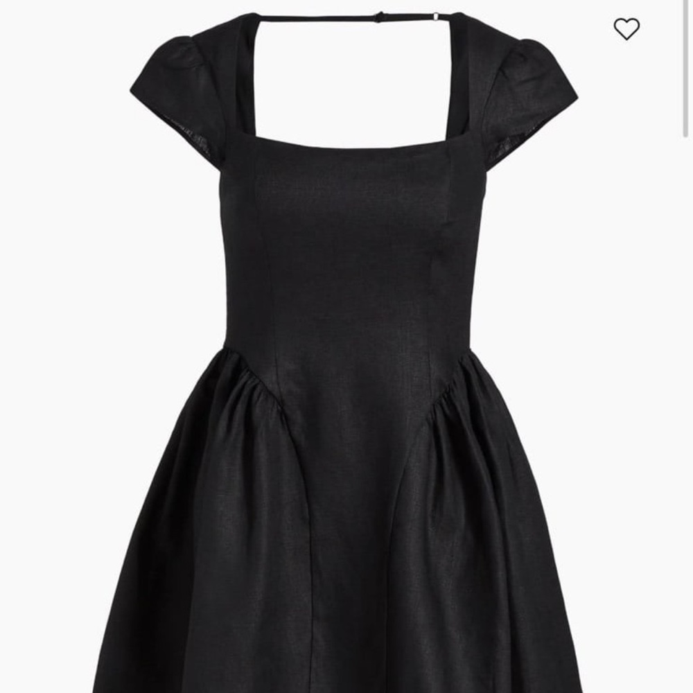 Reformation Black Dress with Cap Sleeves